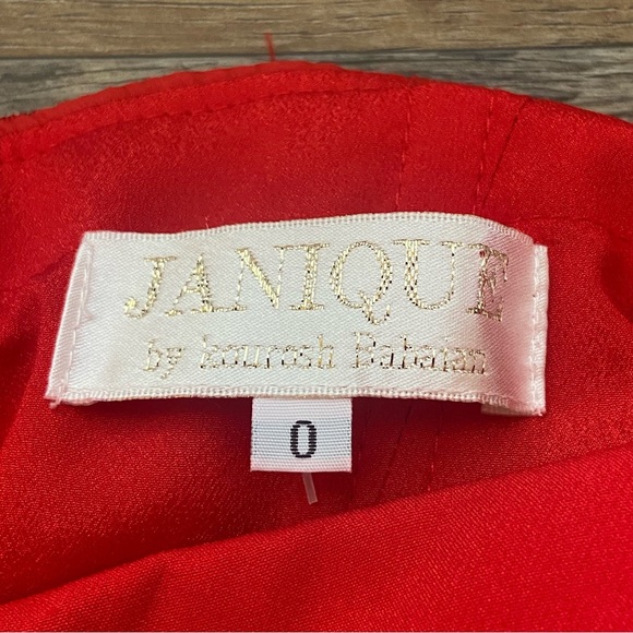 Janique By Kourosh Babaian Strapless Evening Dress Size 0 Red Prom High Low - Picture 10 of 13